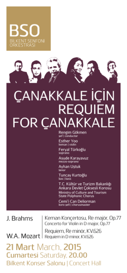Program Booklet - Bilkent Senfoni Orkestrası