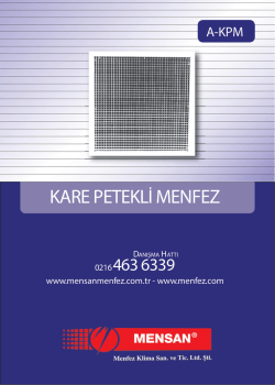 KARE PETEKLİ MENFEZ - Menfez &Uuml;retim Mensan Menfez