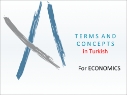 For ECONOMICS T E R M S A N D C O N C E P T S