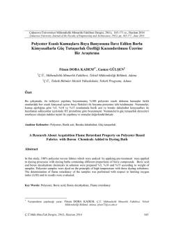 14. Polyester Esaslı Kumaşlara Boya Banyosuna İlave Edilen Borlu
