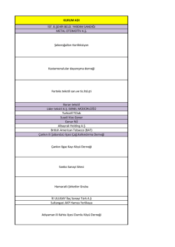 KURUM ADI İST. B.ŞEHİR BELD. YARDIM SANDIĞI