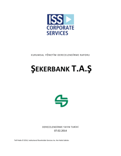 2013 Kurumsal Y&ouml;netim Derecelendirme Raporu