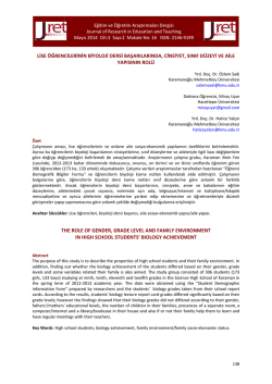 Makale - Eğitim ve &Ouml;ğretim Araştırmaları Dergisi