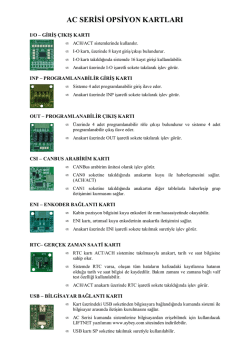 (AC Serisi Opsiyon Kartları)