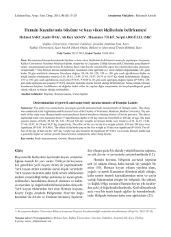 makale - Hayvancılık Merkez Araştırma Enstit&uuml;s&uuml; M&uuml;d&uuml;rl&uuml;ğ&uuml;