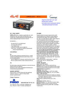 ewplus 974 tr - FRİGO SOĞUTMA SANAYİ ve TİCARET A.Ş.
