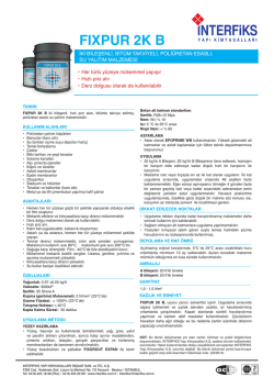 FIXPUR 2K B - İnterfiks Yapı Kimyasalları