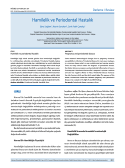 Hamilelik ve Periodontal Hastalık