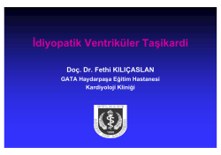 İdiyopatik Ventrik&uuml;ler Taşikardi