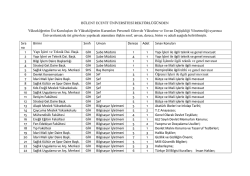 ilan detayı - Bülent Ecevit Üniversitesi