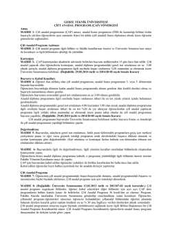 &Ccedil;ift Anadal Programı (&Ccedil;AP) - Gebze Y&uuml;ksek Teknoloji Enstit&uuml;s&uuml;