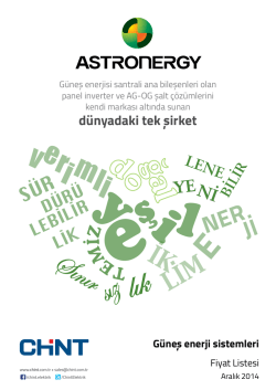 g&uuml;neş enerjisi sistemleri fiyat listesi | ekim 2014