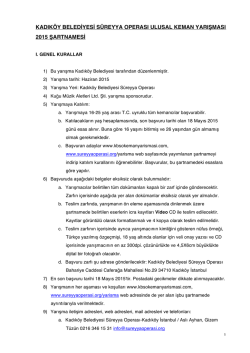 kadık&ouml;y belediyesi s&uuml;reyya operası ulusal keman yarışması 2015