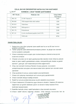 3. GRUP TEKNiK ŞARTNAMESi - Celal Bayar &Uuml;niversitesi