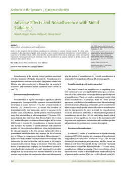 Adverse Effects and Nonadherence with Mood Stabilizers