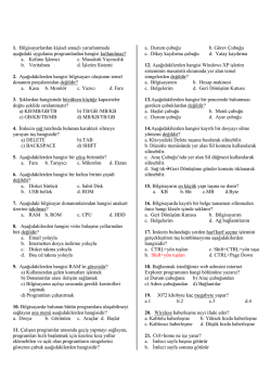 bilgisayara giriş test