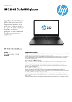 HP 250 G3 Dizüstü Bilgisayar