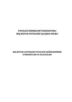 Baş Boyun Lezyonları Patolojik Değerlendirme Standartları Ve