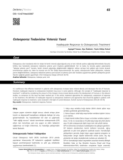 Osteoporoz Tedavisine Yetersiz Yanıt 65