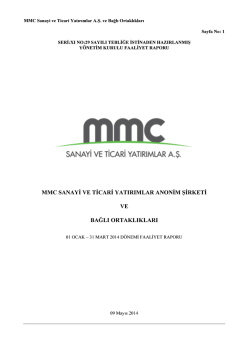 31.03.2014 D&ouml;nemiFaaliyet Raporu