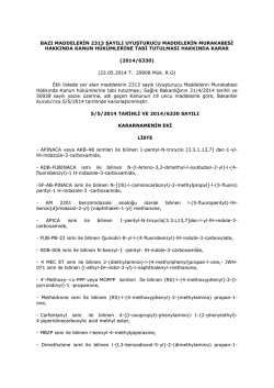 bazı maddelerin 2313 sayılı uyuşturucu maddelerin murakabesi