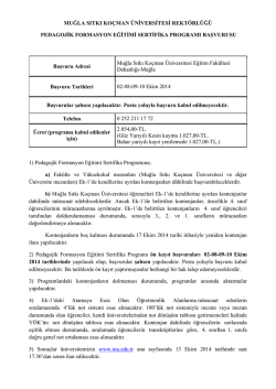 MUĞLA SITKI KO&Ccedil;MAN &Uuml;NİVERSİTESİ REKT&Ouml;RL&Uuml;Ğ&Uuml;