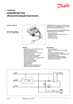 SONOMETERTM500 Ultrasonik kompakt kalorimetre