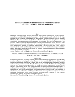 konteyner terminallerinde istif vin&ccedil;lerinin etkin