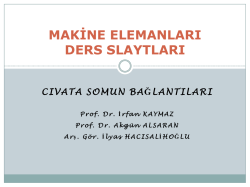 Civata Somun Bağlantıları
