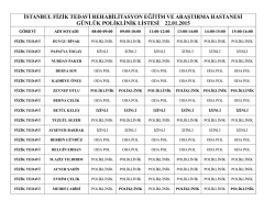 Doktor &Ccedil;alışma Cetveli - (G&Uuml;NL&Uuml;K)