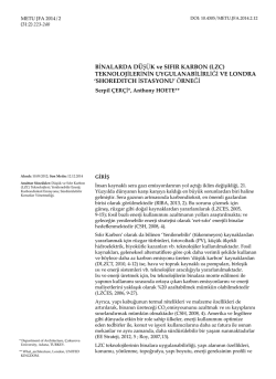 (LZC) TEKNOLOJİLERİNİN UYGULANABİLİRLİĞİ VE LONDRA