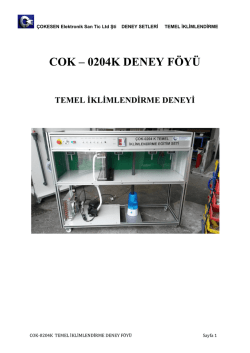 COK &ndash; 0204K DENEY F&Ouml;Y&Uuml;