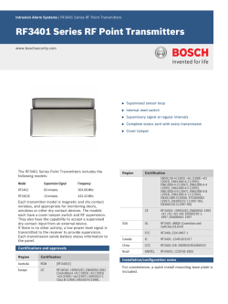 RF3401 Series RF Point Transmitters