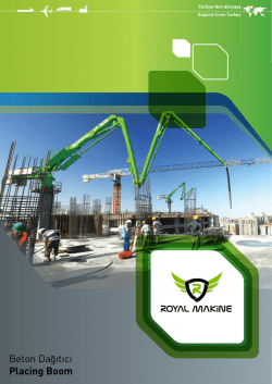 Beton Dağ&rsaquo;t&rsaquo;c&rsaquo; Placing Boom
