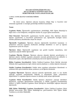 2014-2015 EĞİTİM-&Ouml;ĞRETİM YILI MUALLİM