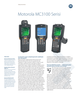 D&Ouml;K&Uuml;MAN İNDİRMotorola MC3190 Teknik &Ouml;zellikleri