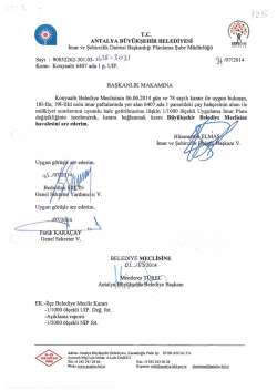 1/1000 &ouml;l&ccedil;ekli uygulama imar planı değişikliği