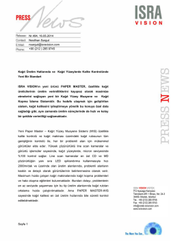 Sayfa 1 Nr.494, 16.05.2014 Neslihan Sargut nsargut@isravision