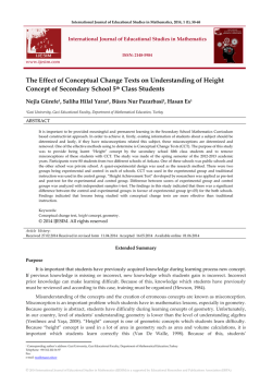 The Effect of Conceptual Change Texts on Understanding of Height