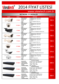 Fiyat Listemiz - ViewTech G&uuml;venlik Teknolojileri