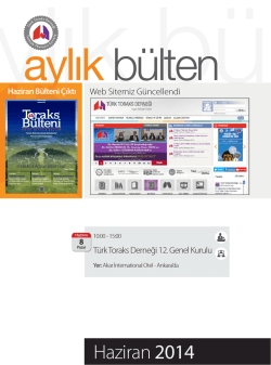 Haziran 2014 - T&uuml;rk Toraks Derneği