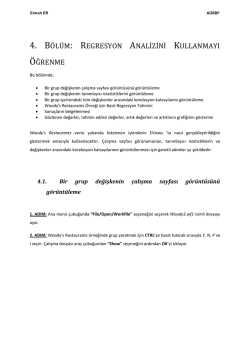 4. b&ouml;l&uuml;m: regresyon analizini kullanmayı &ouml;ğrenme