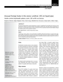 Tam Metin (PDF) - Turkish Journal of Urology