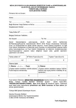 Katılım İstek Formu