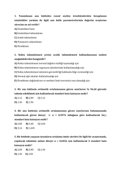istatistik soru bankası