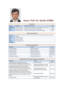 Assoc. Prof. Dr. Serdar AYBEK - Celal Bayar &Uuml;niversitesi Fen