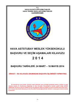 hava aststubay meslek y&uuml;ksekokulu başvuru ve se&ccedil;im aşamaları