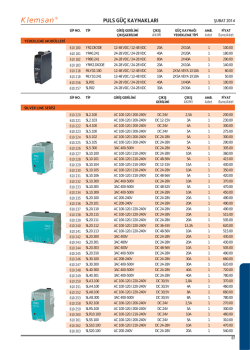 g&uuml;ncel fiyat listesi