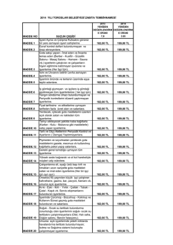 Zabıta Tembihnamesi(2014 Yılı)