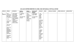2014-2015 eğitim &ouml;ğretim yılı &ouml;zel ege ortaokulu